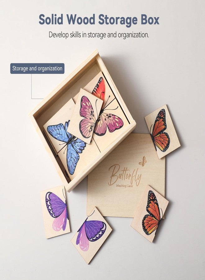 bopoobo Wooden Puzzles for Toddlers Toddler Puzzles - Montessori Animal Toy Puzzle for Toddlers 3-5 Year Old - Wood Toy Learning Realistic Animals for Boy and Girl (Butterfly) - Image 3